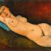 Reclining Nude on Blue Cushion (Nu Couch au coussin Bleu)
